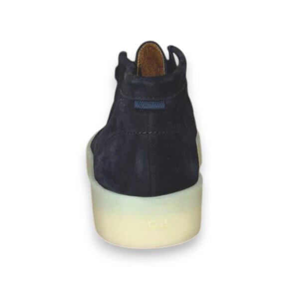 BOSS Clay Desert Boots Men\'s Dark Blue Suede Chukka US 9 (UK 8 EU 42) RT $250